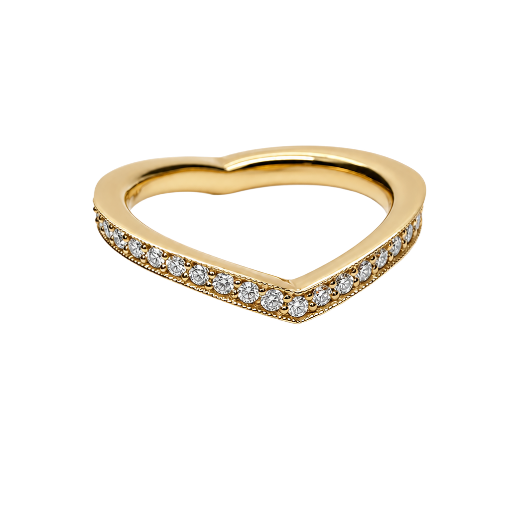 14K Yellow Gold Diamond Band and Stackable Ring