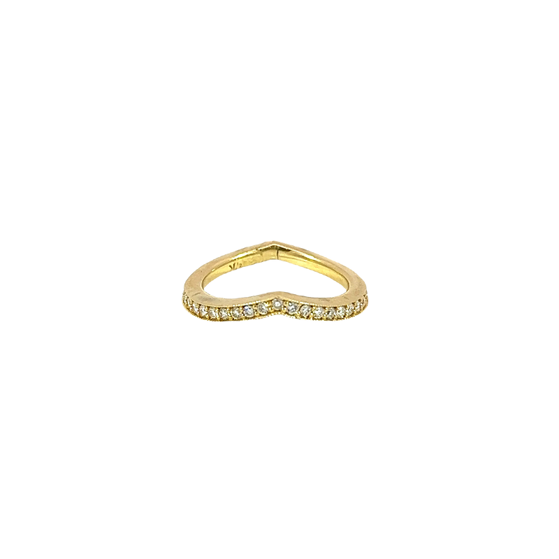14K Yellow Gold Diamond Band and Stackable Ring