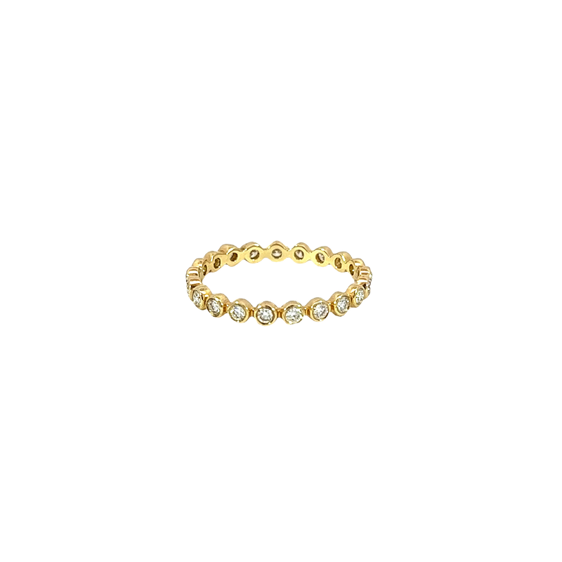 14K Yellow Gold Diamond Stackable Ring