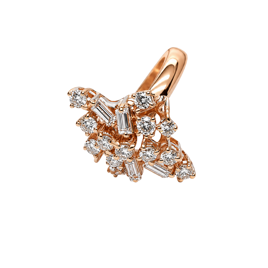 14K Yellow Gold Diamond Cocktail Ring