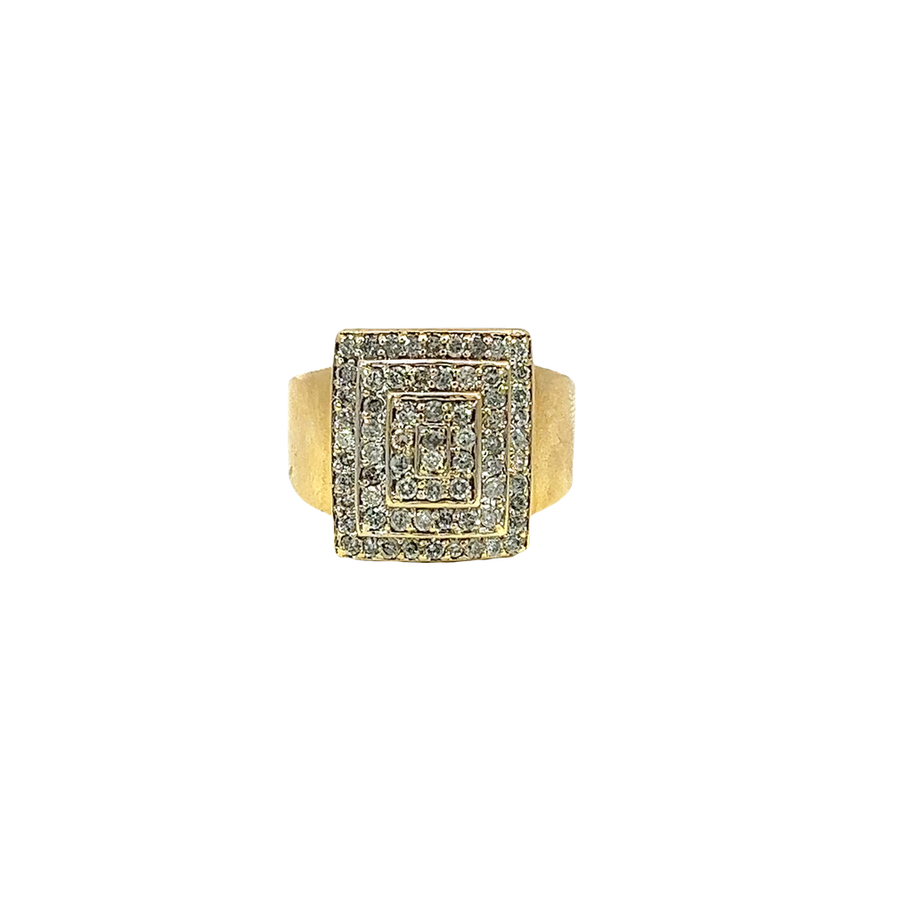 14K Yellow Gold Diamond Cocktail Ring