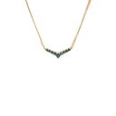 14K Yellow Gold 18" Sapphire Necklace