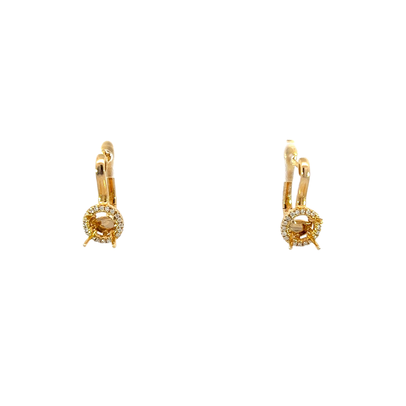 14K Yellow Gold Diamond Earrings