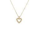 14K Yellow Gold Diamond Heart Pendant