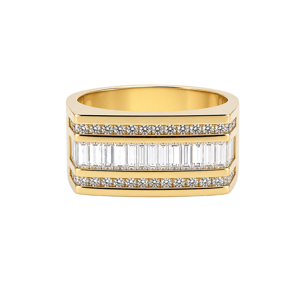14K Yellow Gold Diamond Cocktail Ring
