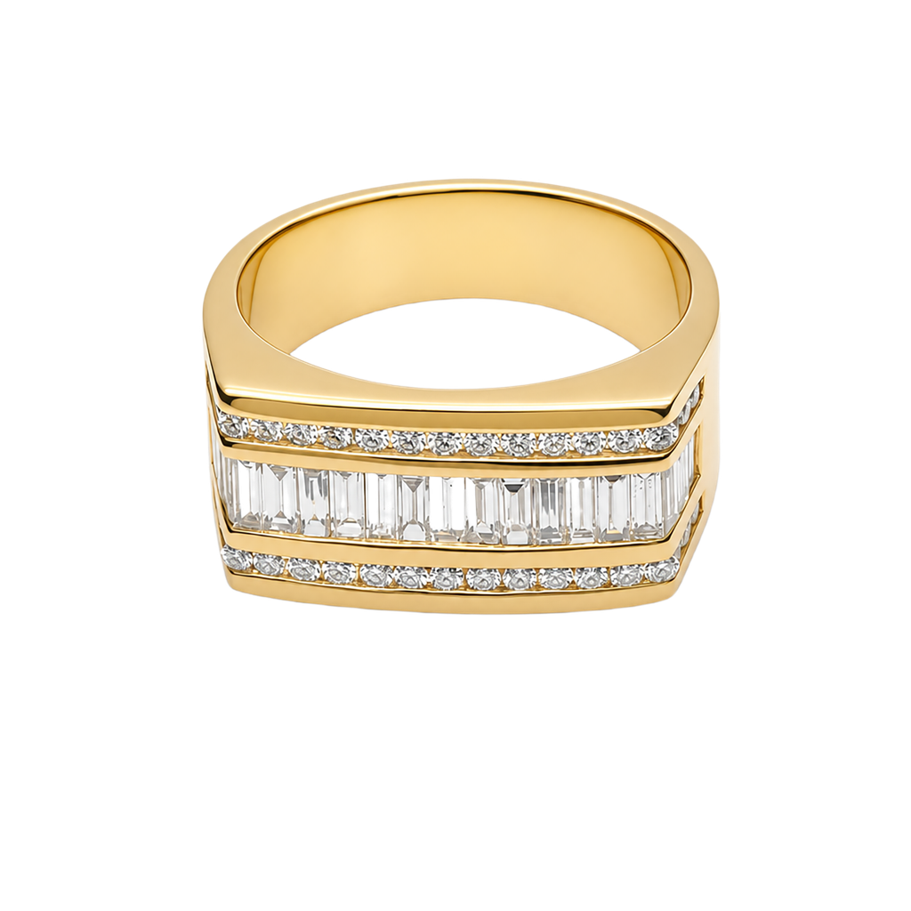 14K Yellow Gold Diamond Cocktail Ring
