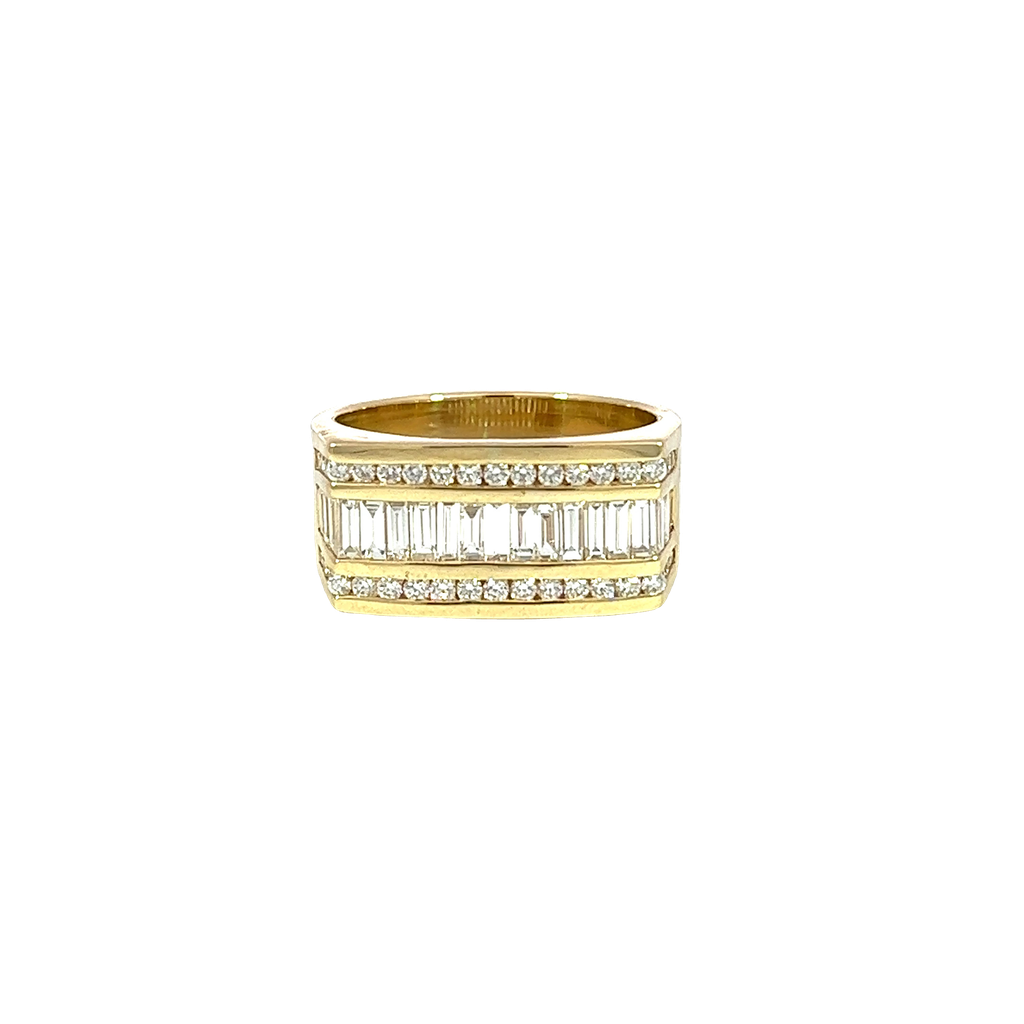 14K Yellow Gold Diamond Cocktail Ring