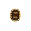 14K Yellow Gold Diamond and Topaz Cocktail Ring