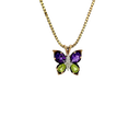 14K Yellow Gold Butterfly Pendant