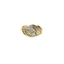 14K Yellow Gold Diamond Engagement and Fashion Ring