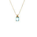 14K Yellow Gold Aquamarine Pendant