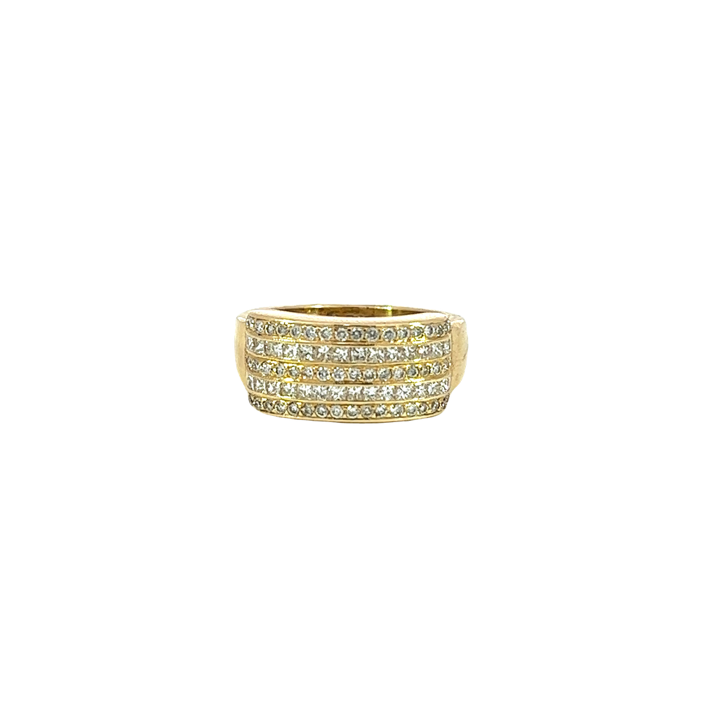 14K Yellow Gold Diamond Band