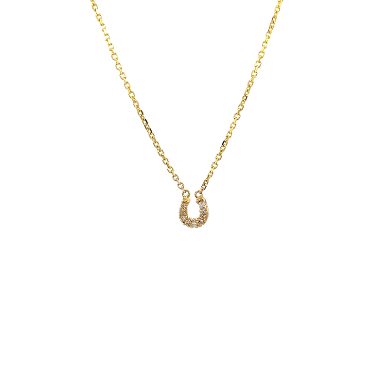 14K Yellow Gold Diamond Necklace