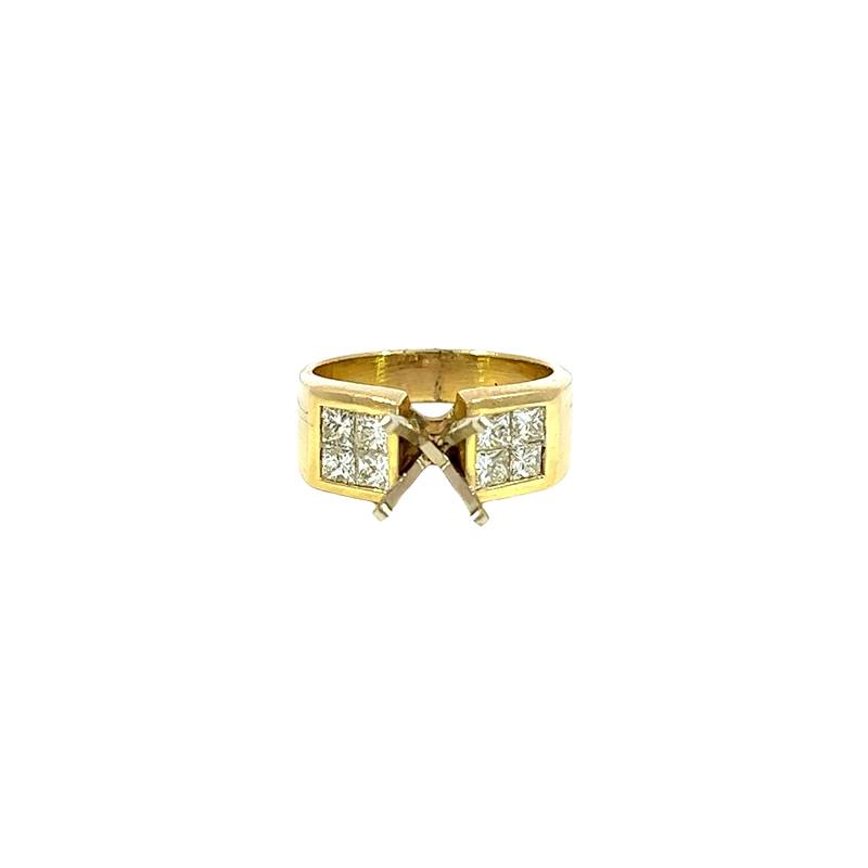 14K Yellow Gold Diamond Cocktail Ring