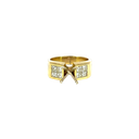 14K Yellow Gold Diamond Cocktail Ring