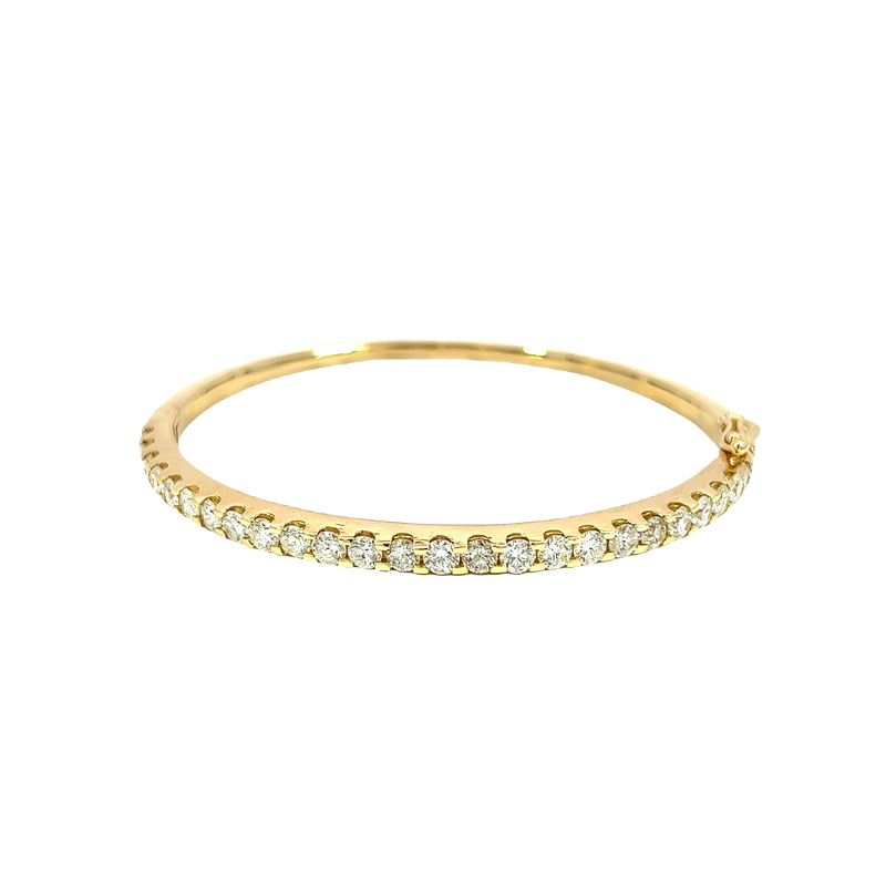 14K Yellow Gold Diamond Bangle Bracelet