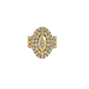 14K Yellow Gold Diamond Cocktail Ring
