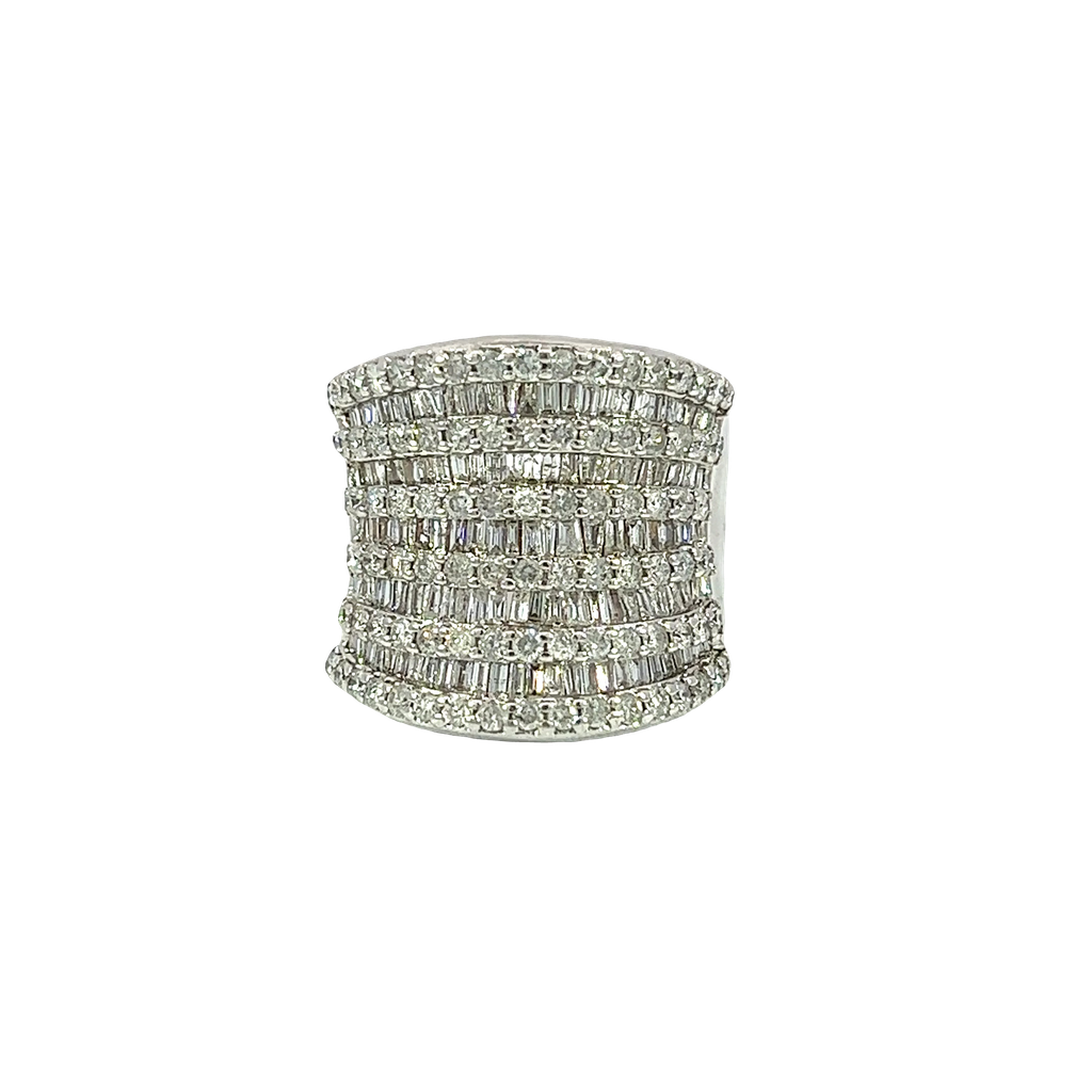 14K White Gold Diamond Cocktail Ring