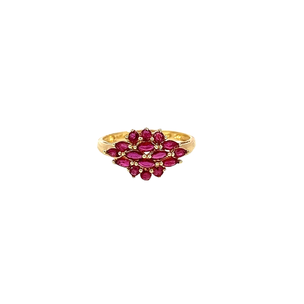 14K Yellow Gold Ruby Fashion Ring