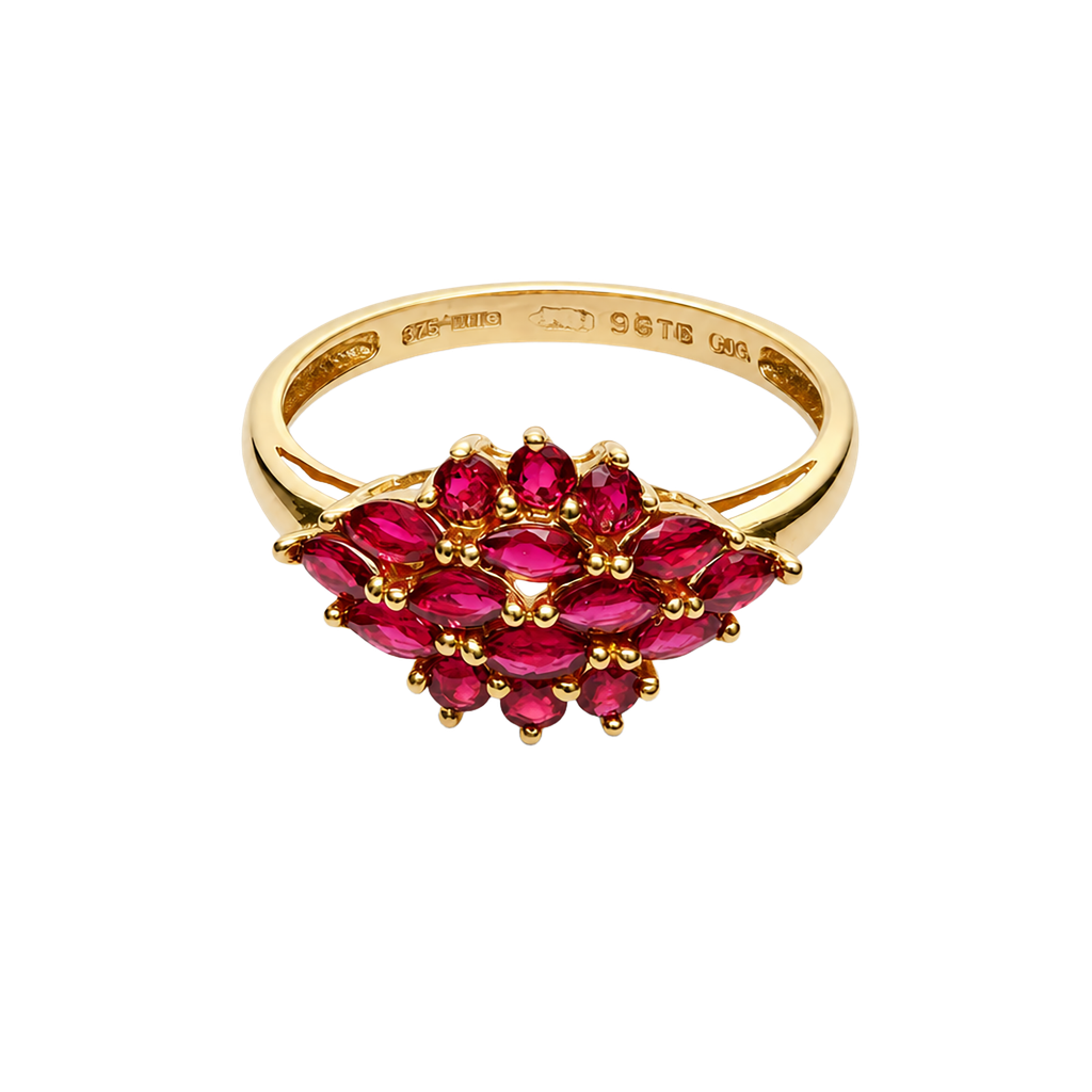 14K Yellow Gold Ruby Fashion Ring