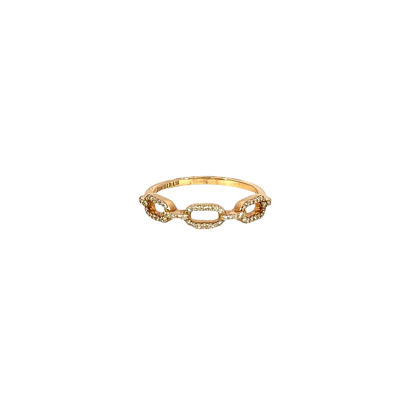 18K Rose Gold Diamond Fashion and Stackable Ring