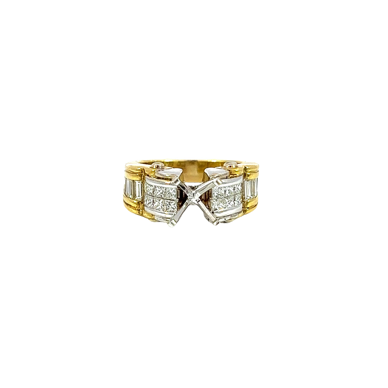 18K Two-Tone Gold Diamond Cocktail Ring