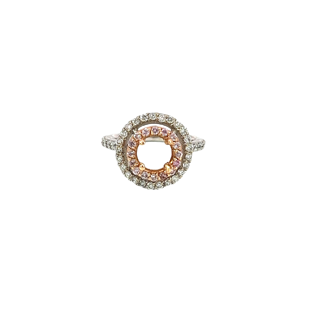 18K Two-Tone Gold Diamond Fashion Ring