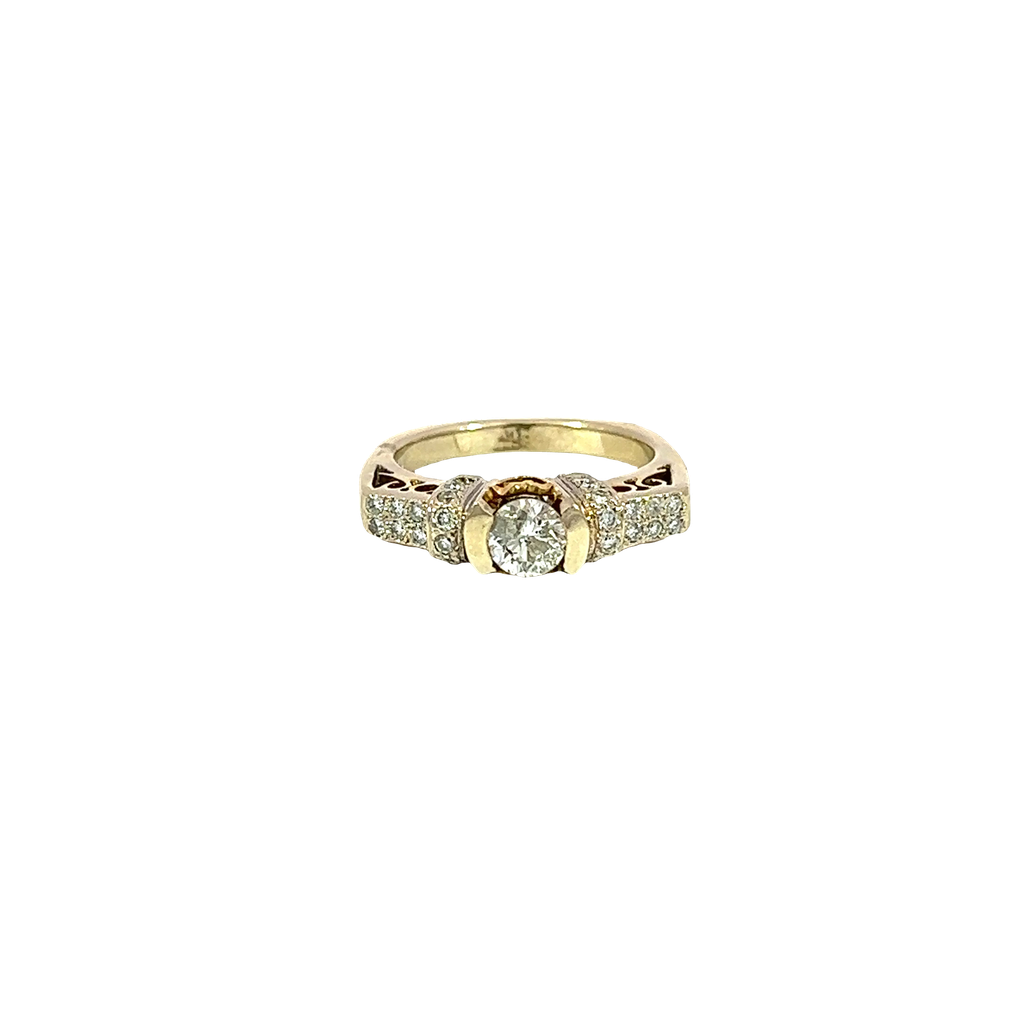 18K Two-Tone Gold Diamond Fashion Ring