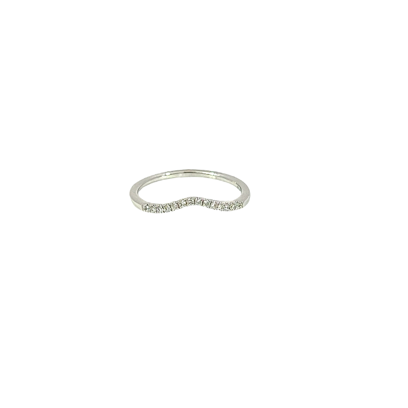 18K White Gold Diamond Band and Stackable Ring