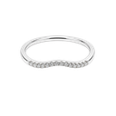 18K White Gold Diamond Stackable Ring