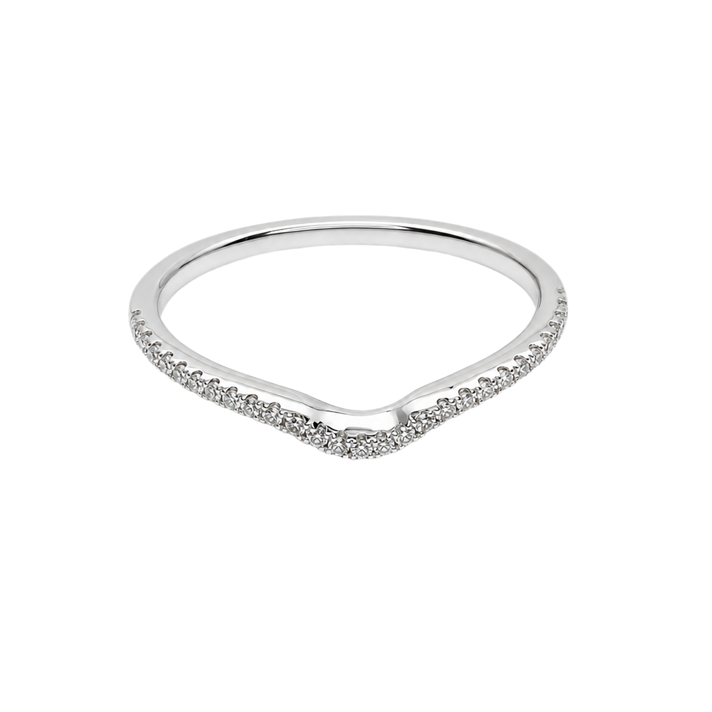 18K White Gold Diamond Band