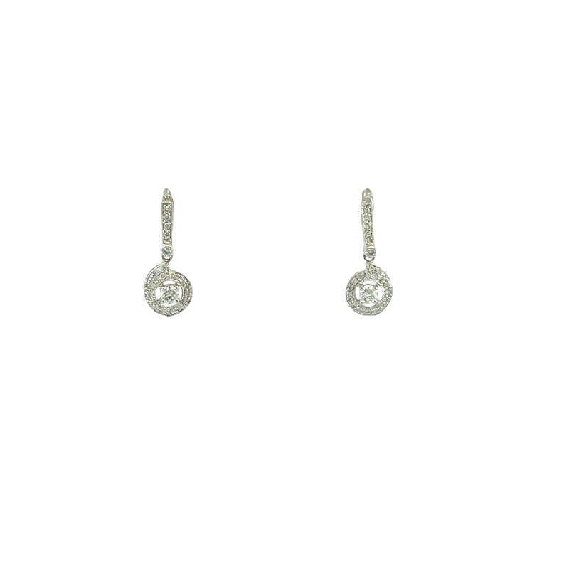 18K White Gold Diamond Earrings