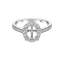 18K White Gold Diamond Engagement Ring
