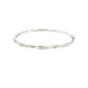18K White Gold Diamond Bangle Bracelet