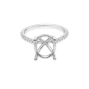 18K White Gold Diamond Engagement Ring