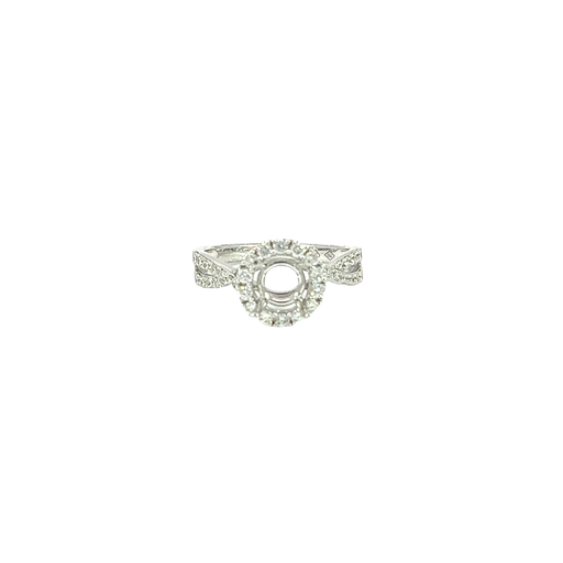 18K White Gold Diamond Engagement Ring