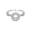 18K White Gold Diamond Engagement Ring