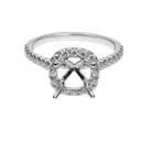 18K White Gold Diamond Engagement Ring