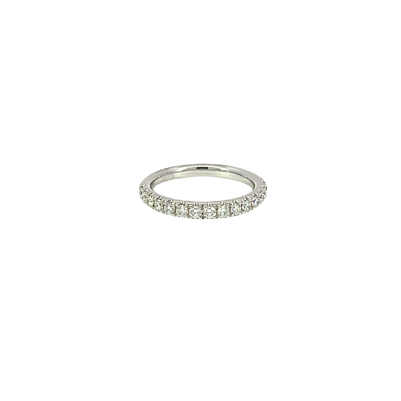 18K White Gold Diamond Wedding Band Ring
