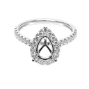 18K White Gold Diamond Engagement Ring