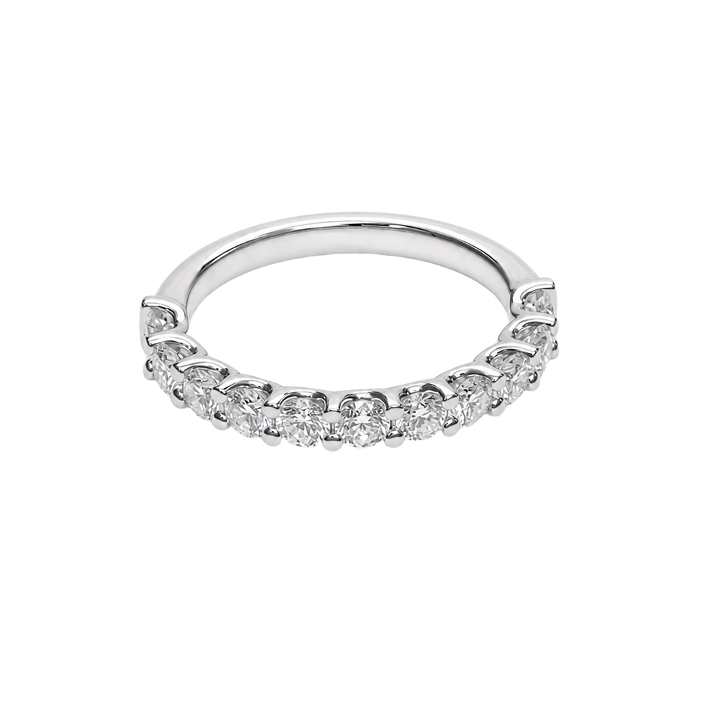18K White Gold Diamond Band