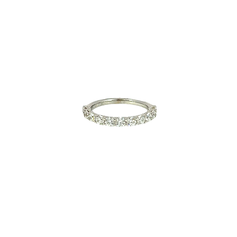 18K White Gold Diamond Wedding Band
