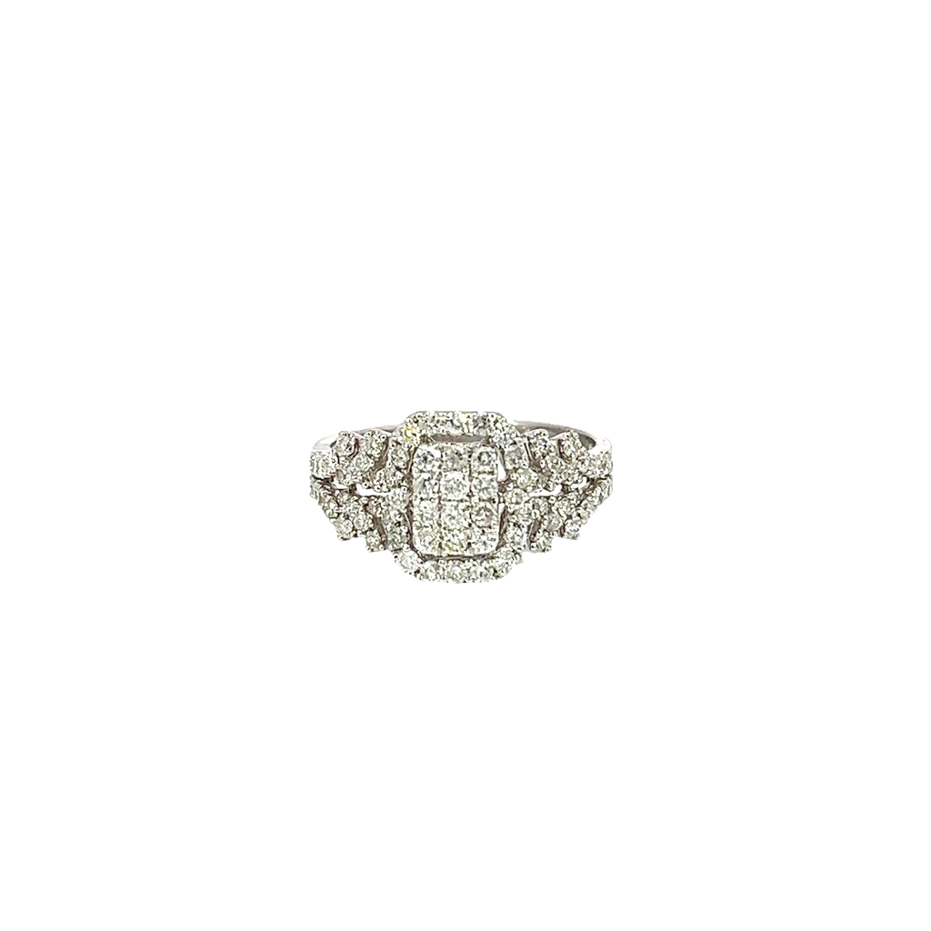 18K White Gold Diamond Engagement Ring