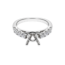 18K White Gold Diamond Engagement Ring
