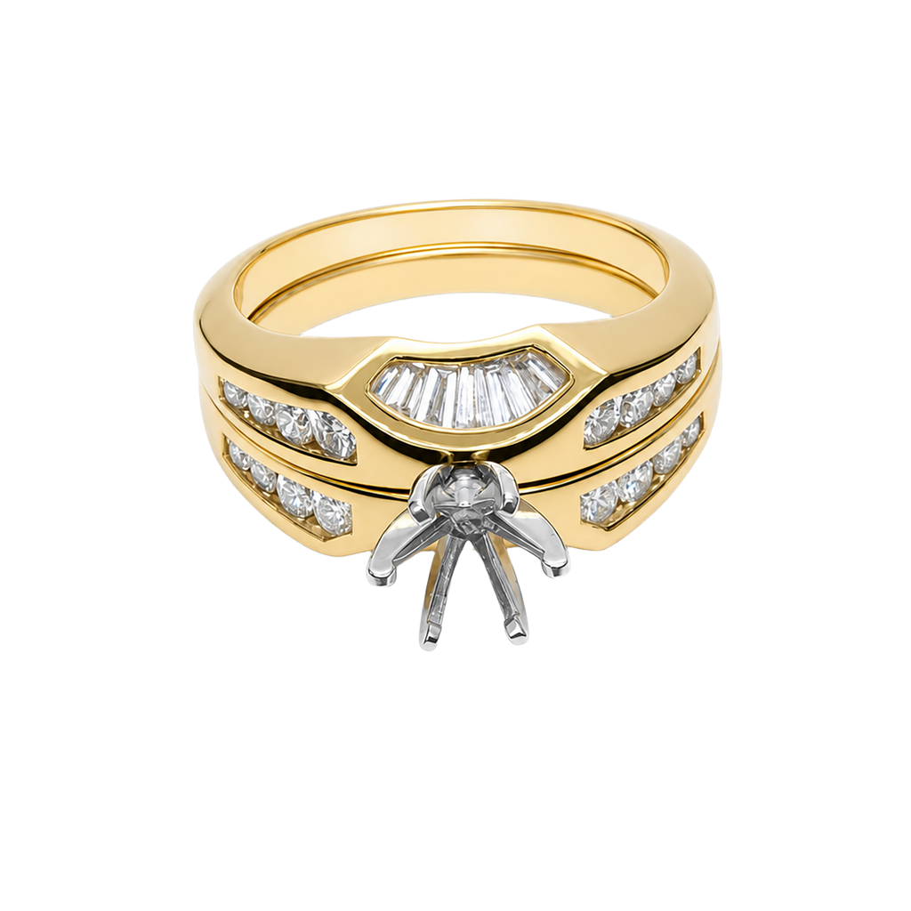 18K Yellow Gold Diamond Diamond Ring
