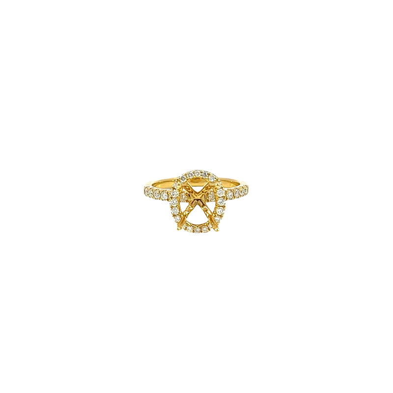 18K Yellow Gold Diamond Engagement Ring