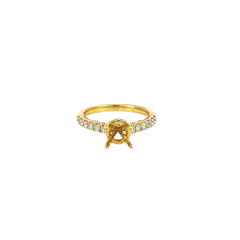 18K Yellow Gold Diamond Engagement Ring