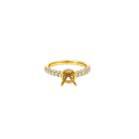 18K Yellow Gold Diamond Engagement Ring