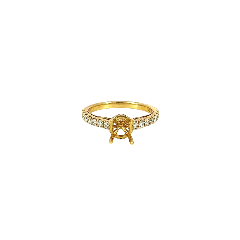 18K Yellow Gold Diamond Engagement Ring