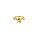 18K Yellow Gold Diamond Engagement Ring